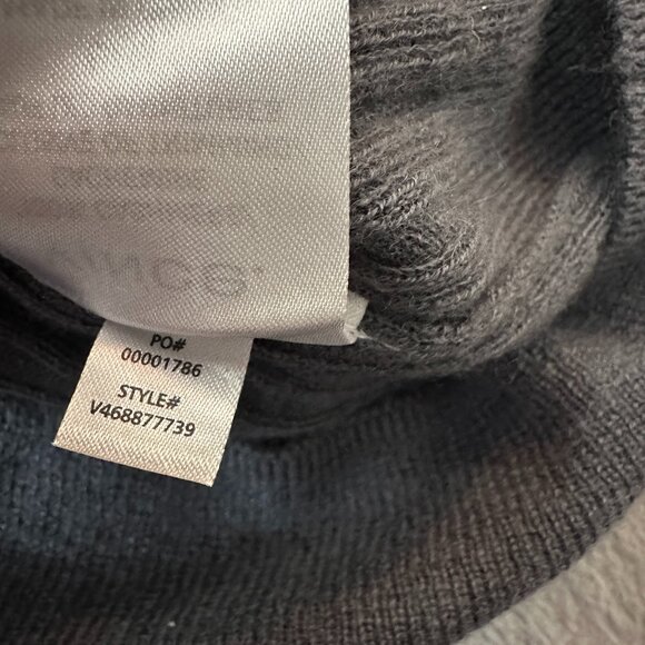 Vince 100% Cashmere Duster Cardigan Midi Dress Women's LARGE Gray Ribbed Knit - Picture 6 of 6